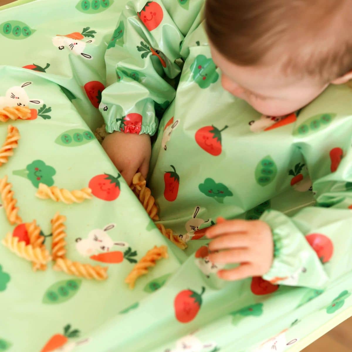 Bibetta Wipeezee XL Coverall Bib - Green Bunny and Veg