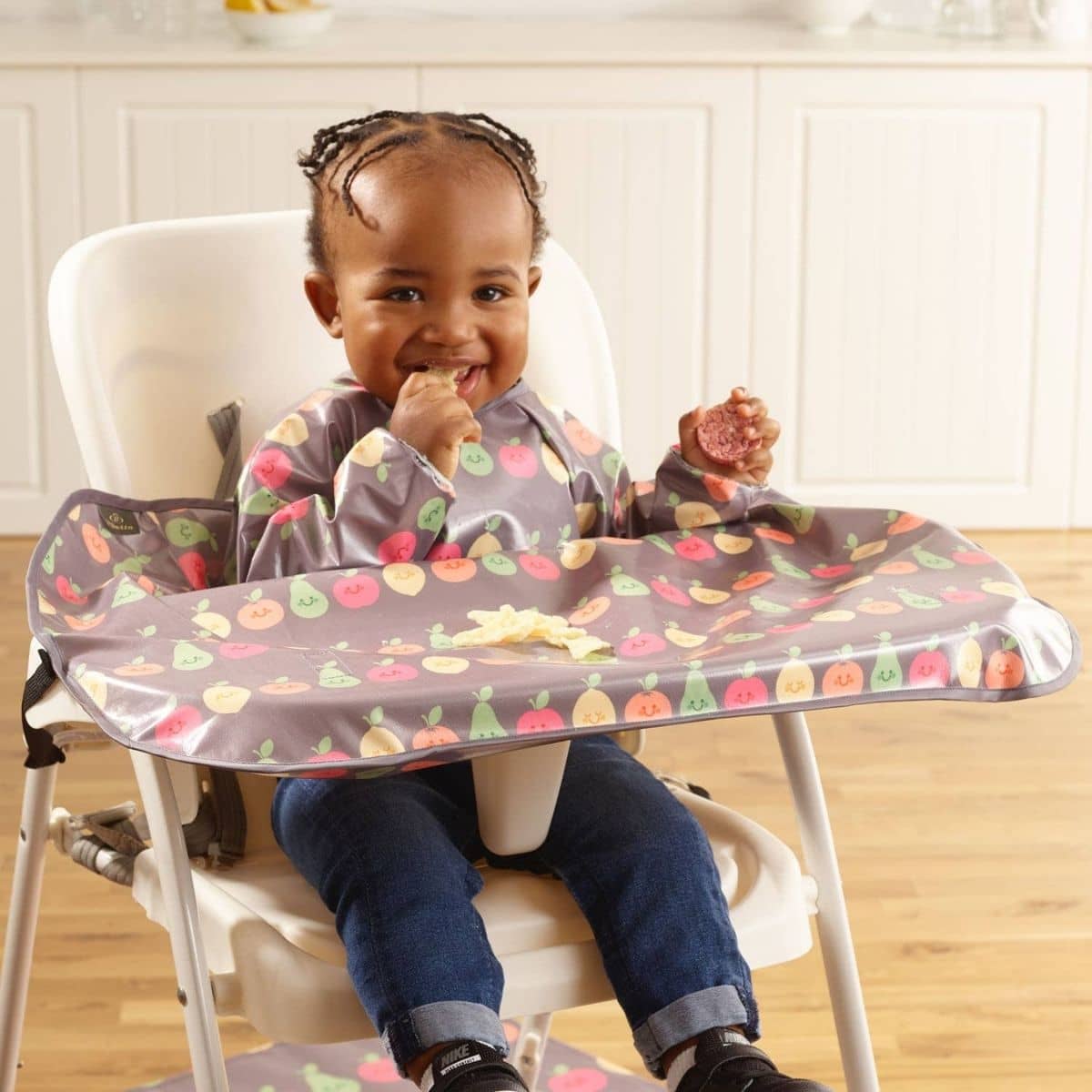 Bibetta Wipeezee XL Coverall Bib - Grey Fruit