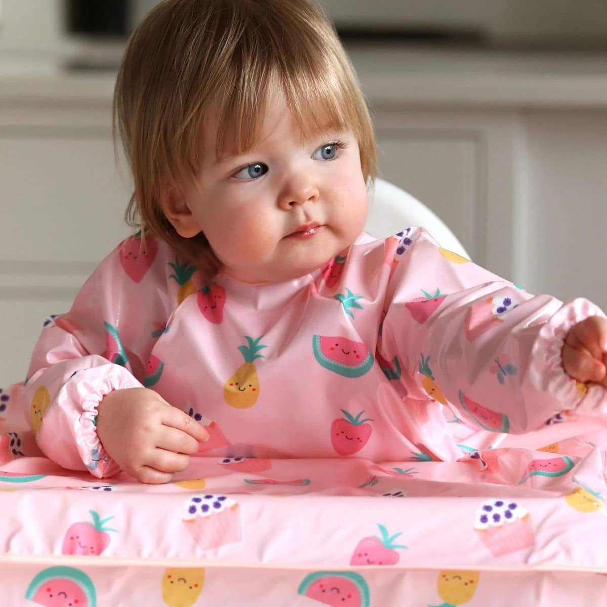 Bibetta Wipeezee XL Coverall Bib - Pink Yummy Treats
