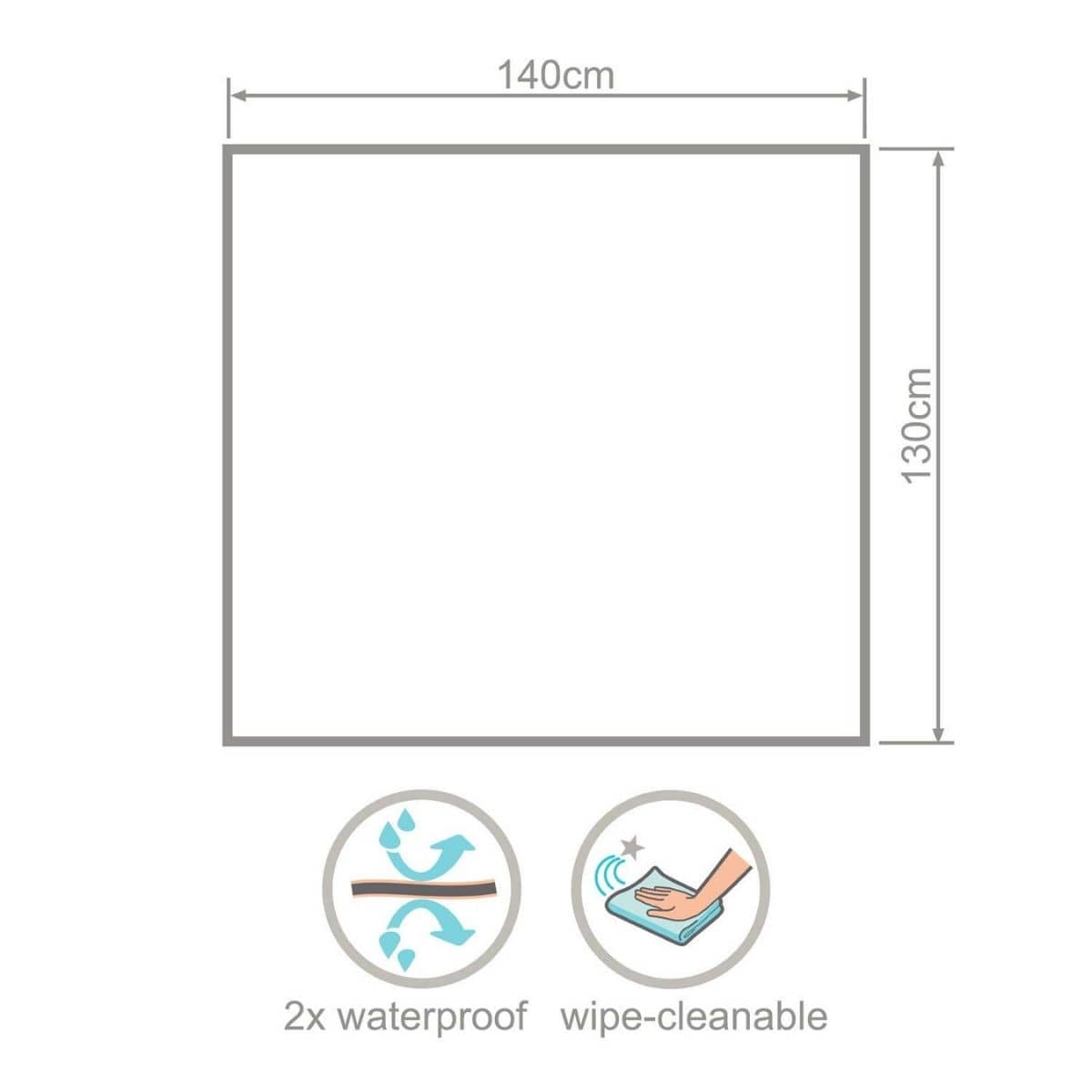Bibetta Wipeezee XL Splash Mat - Grey Fruit