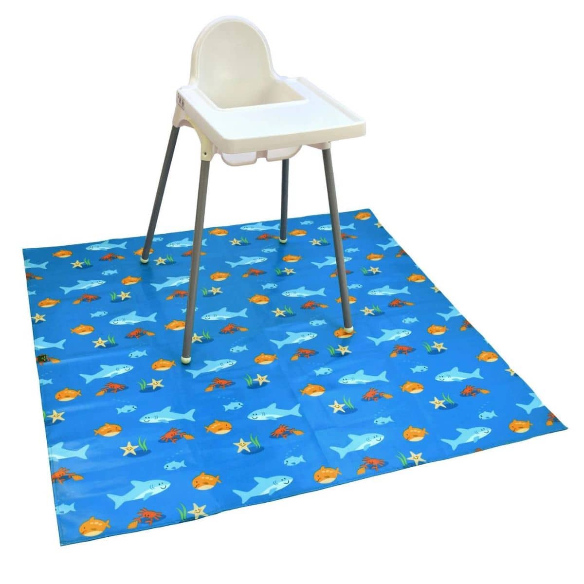 Bibetta Wipeezee XL Splash Mat - Turquoise Sea Creatures