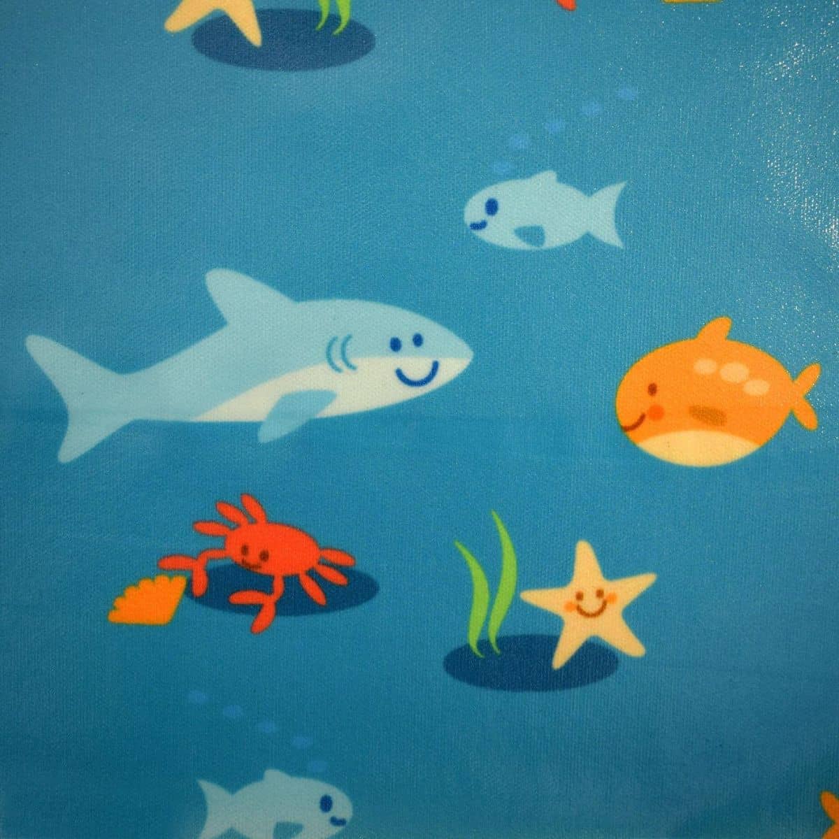 Bibetta Wipeezee XL Splash Mat - Turquoise Sea Creatures