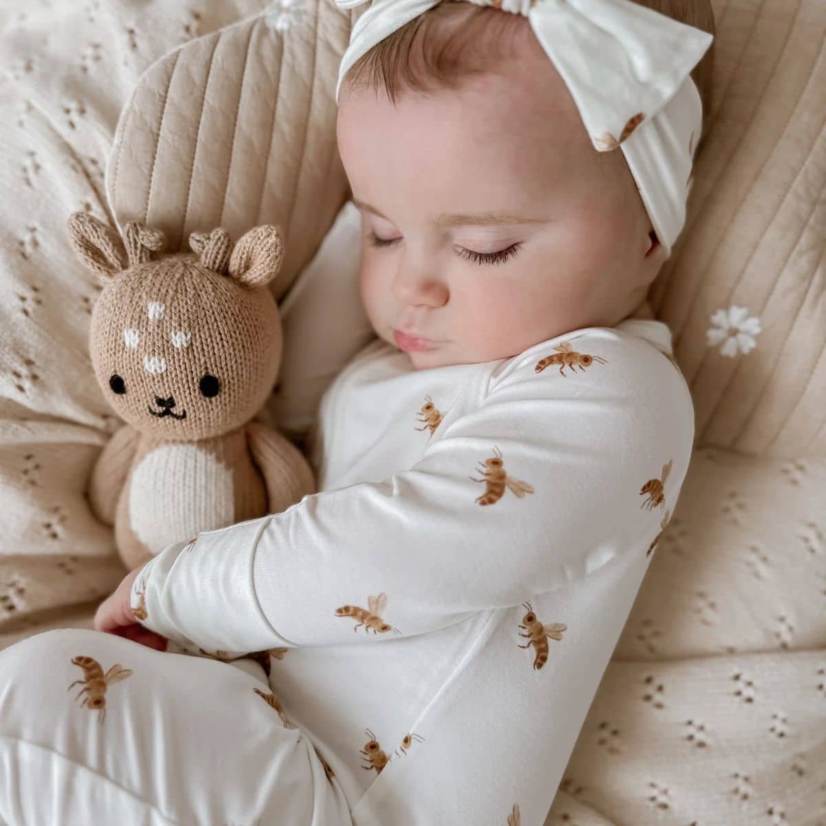 Blossom & Pear Bamboo Growsuit - Honey Bee