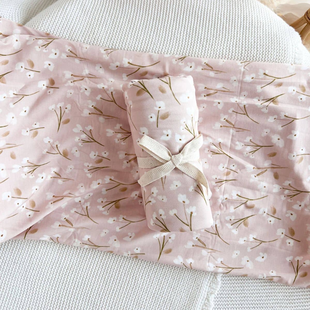 Blossom & Pear Bamboo Swaddle - Blushing Blooms