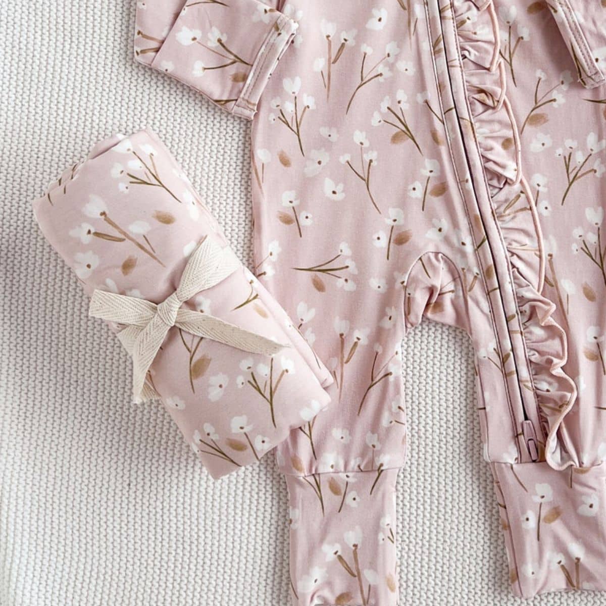 Blossom & Pear Bamboo Swaddle - Blushing Blooms