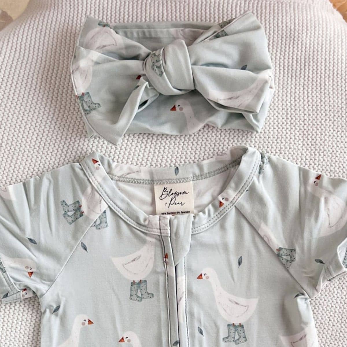 Blossom & Pear Bamboo Topknot - Puddle Duck
