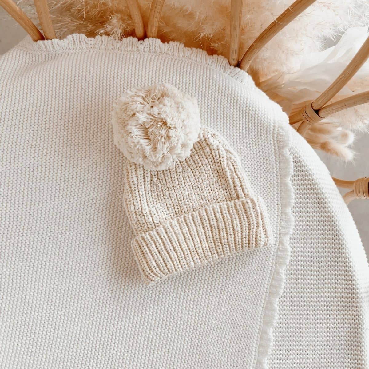 Blossom & Pear Chunky Knit Beanie - Honey