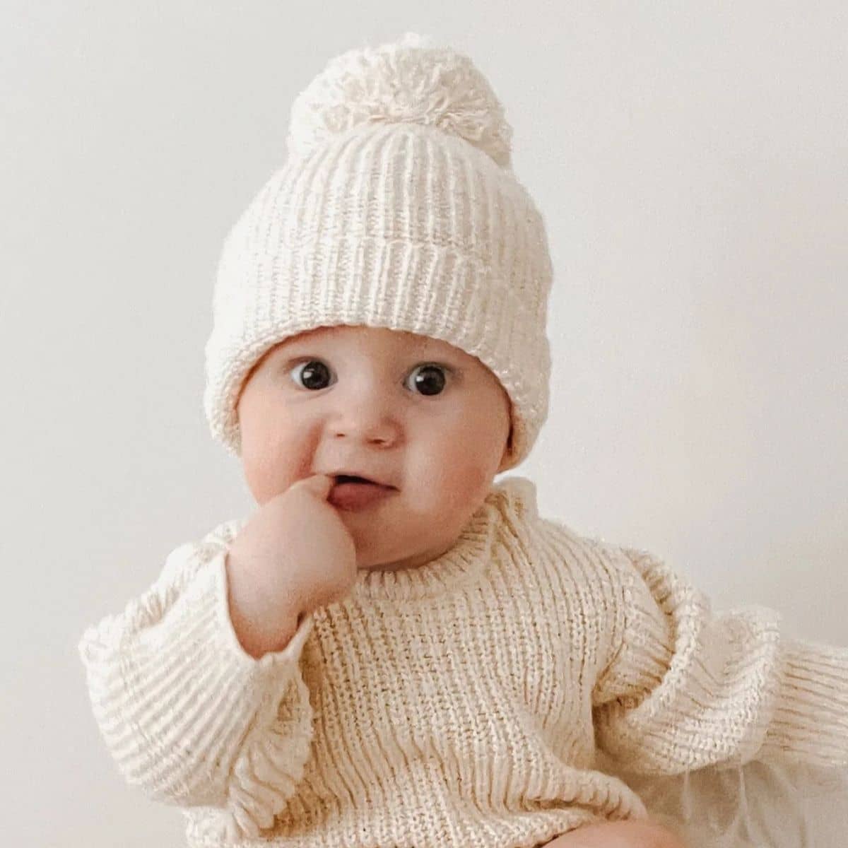 Blossom & Pear Chunky Knit Beanie - Honey