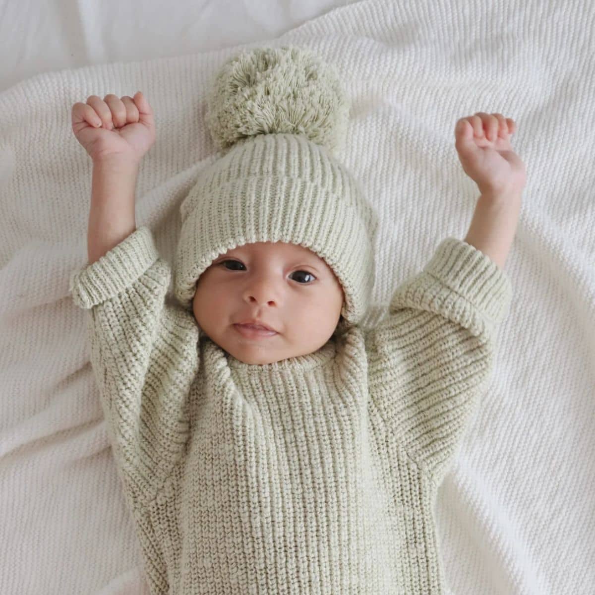Blossom & Pear Chunky Knit Beanie - Pear