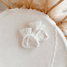Blossom & Pear Chunky Knit Booties - Cloud
