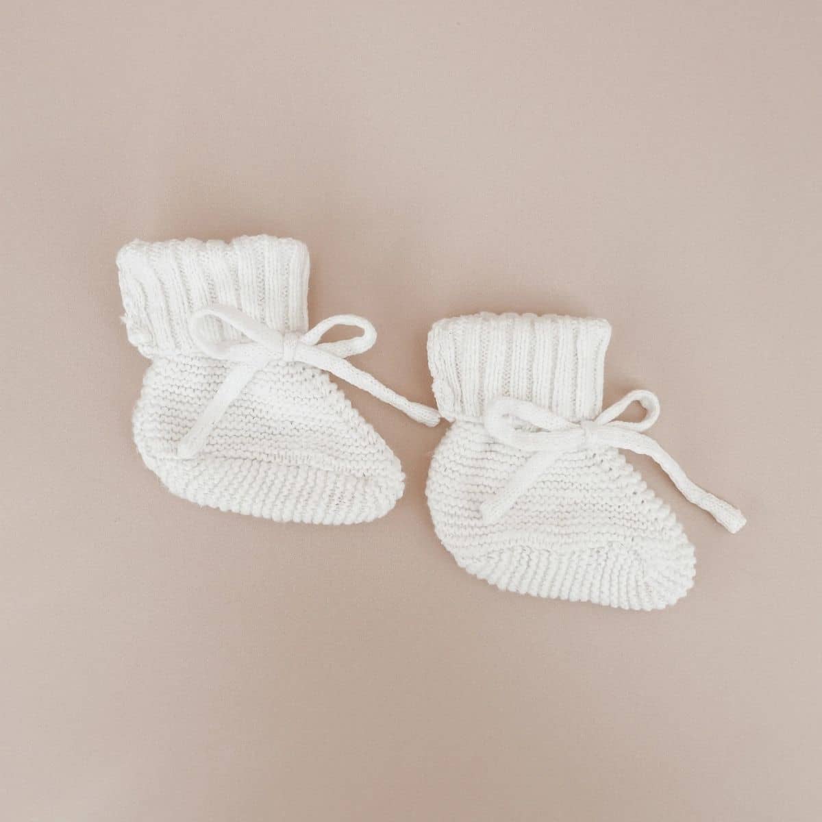 Blossom & Pear Chunky Knit Booties - Cloud