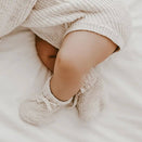 Blossom & Pear Chunky Knit Booties - Cloud