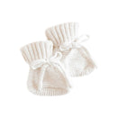 Blossom & Pear Chunky Knit Booties - Cloud