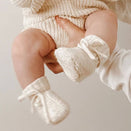 Blossom & Pear Chunky Knit Booties - Honey