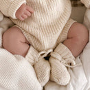 Blossom & Pear Chunky Knit Booties - Honey