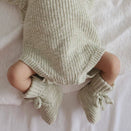 Blossom & Pear Chunky Knit Booties - Pear