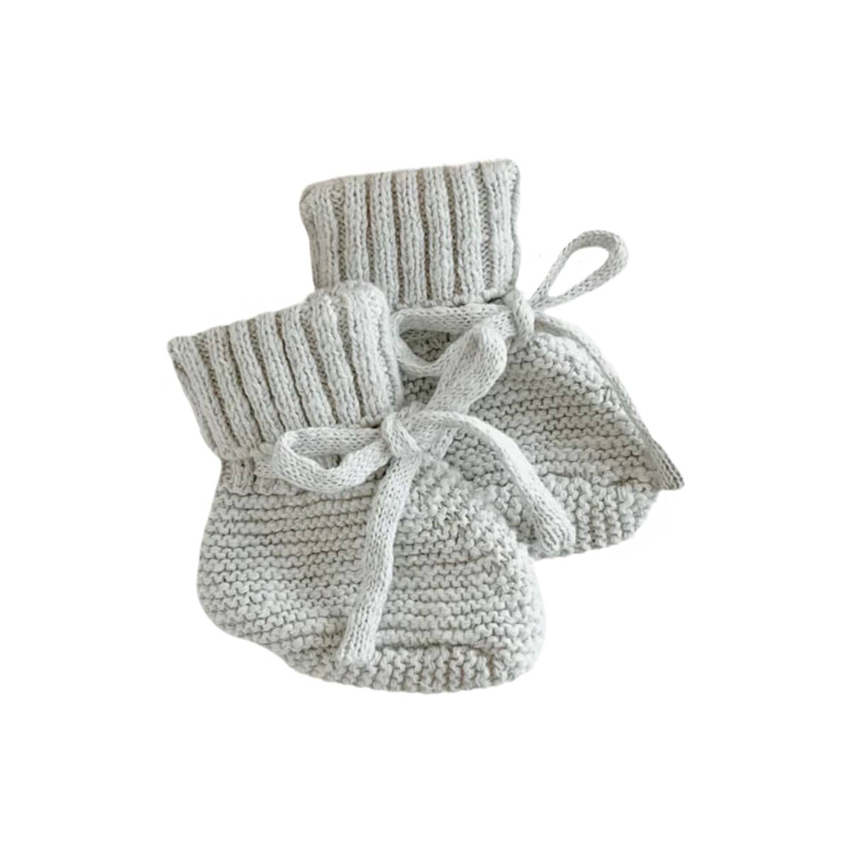 Blossom & Pear Chunky Knit Booties - Periwinkle Blue
