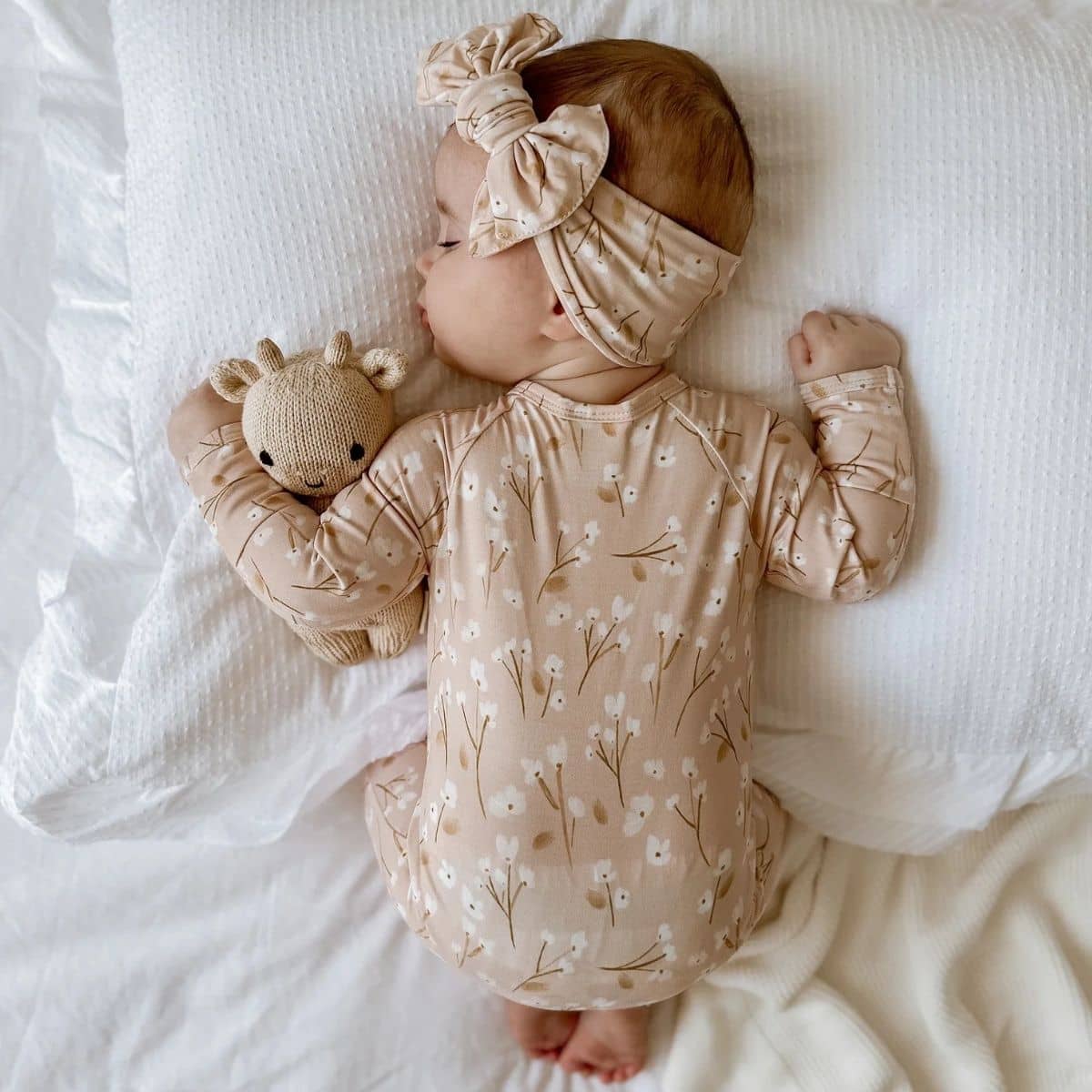 Blossom & Pear Cotton Growsuit - Blushing Blooms