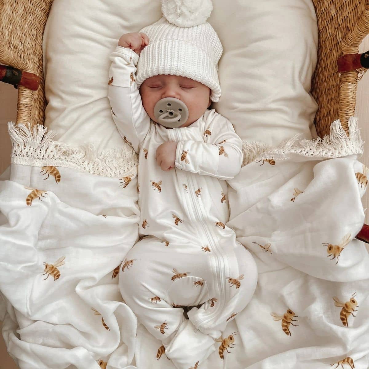 Blossom & Pear Cotton Growsuit - Honey Bee