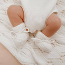 Blossom & Pear Knit Booties - Milk