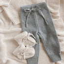 Blossom & Pear Knit Booties - Milk