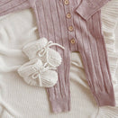 Blossom & Pear Knit Booties - Milk