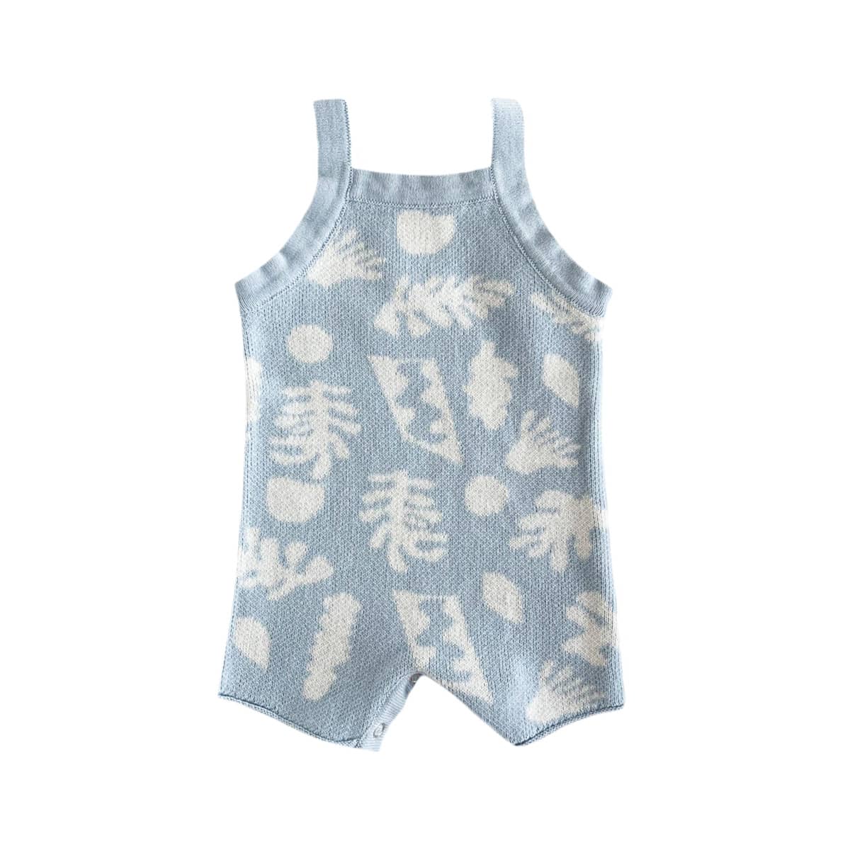 Blossom & Pear Knit Playsuit - Coral Cove