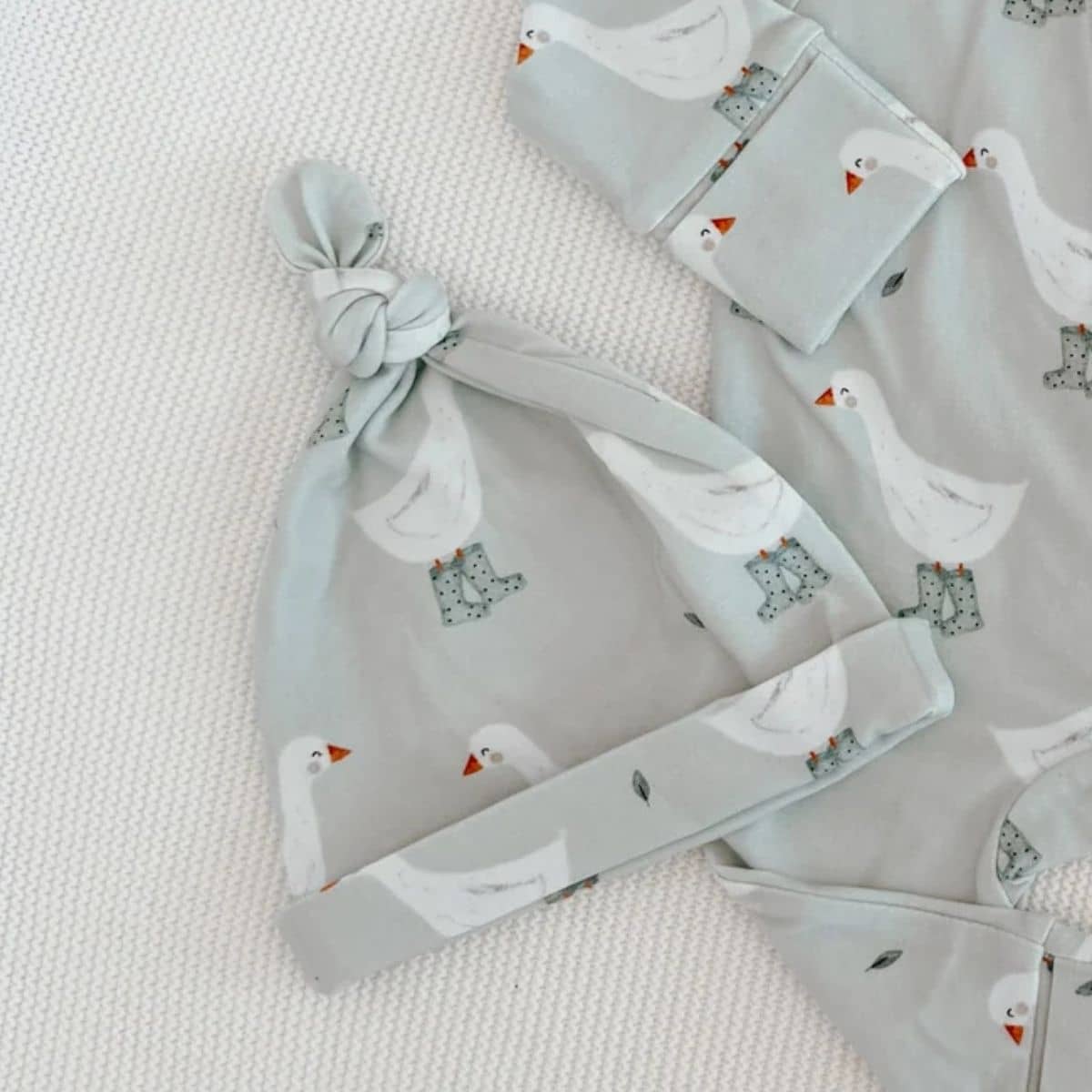 Blossom & Pear Knotted Cotton Beanie - Puddle Duck