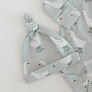 Blossom & Pear Knotted Cotton Beanie - Puddle Duck