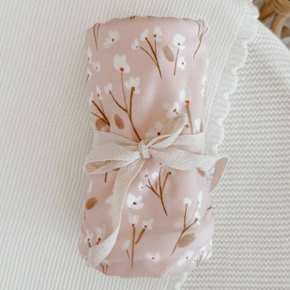Blossom & Pear Cotton Swaddle - Blushing Blooms