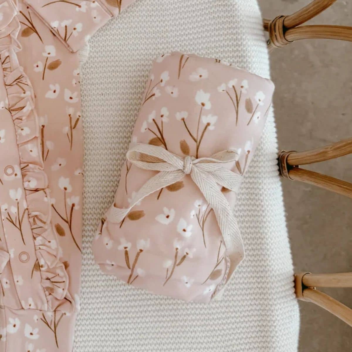 Blossom & Pear Cotton Swaddle - Blushing Blooms