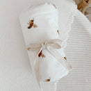 Blossom & Pear Cotton Swaddle - Honey Bee