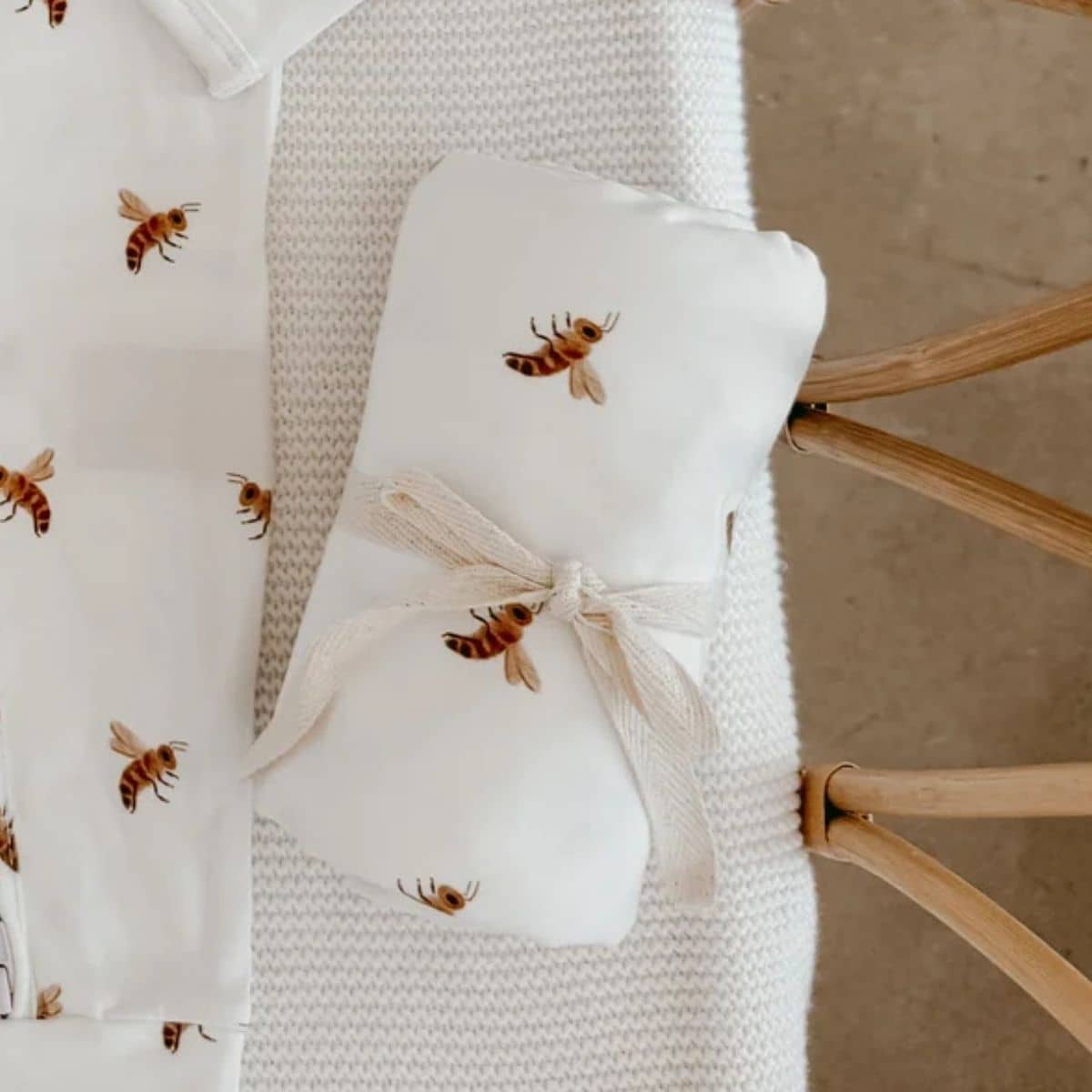 Blossom & Pear Cotton Swaddle - Honey Bee