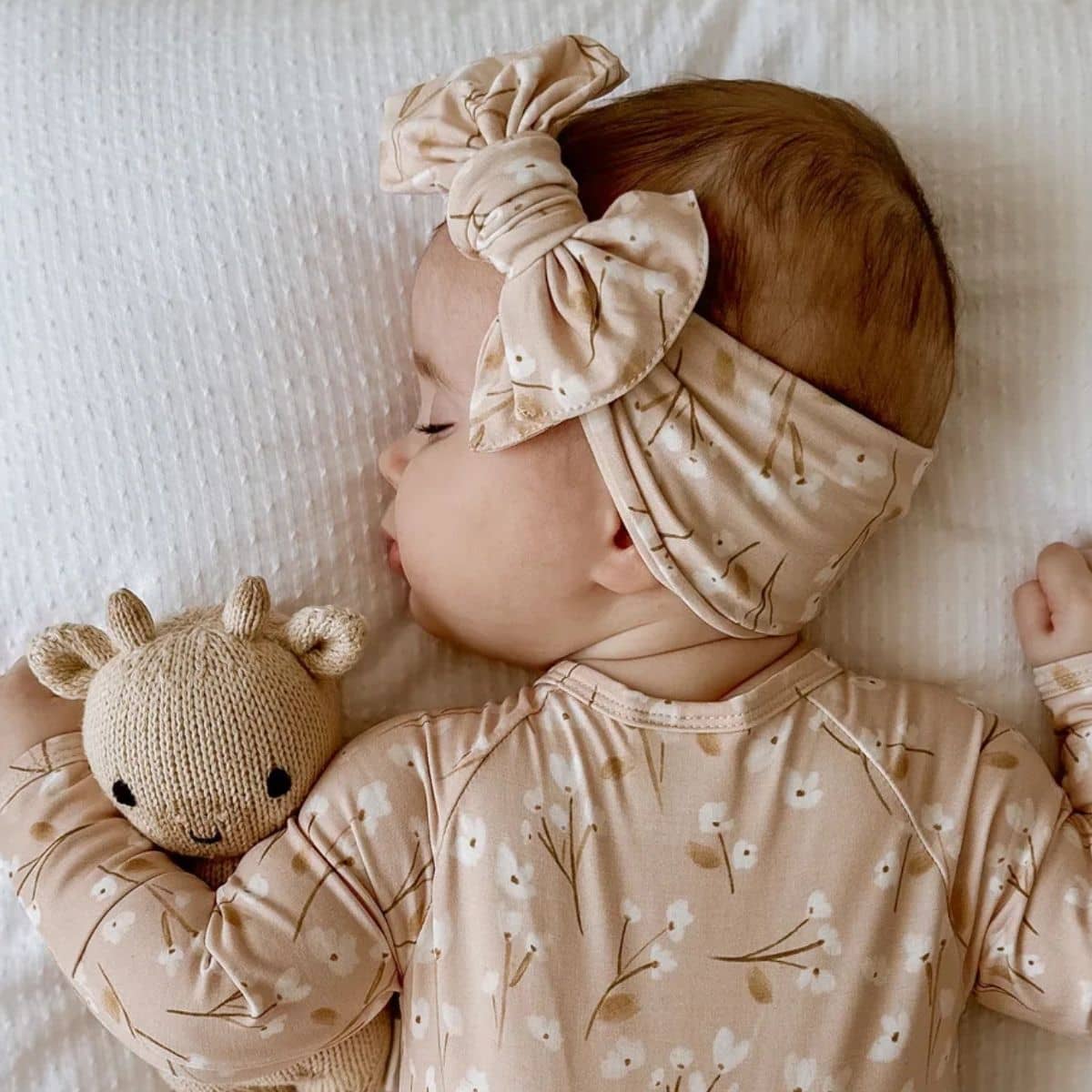 Blossom & Pear Cotton Topknot - Blushing Blooms