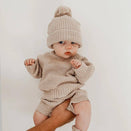 Blossom & Pear Mini Knit Beanie - Fawn