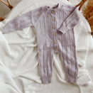Blossom & Pear Ribbed Knit Romper - Lavender