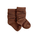 Blossom & Pear Scrunch Socks - Brown