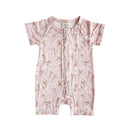 Blossom & Pear Short Sleeve Bamboo Growsuit - Blushing Blooms
