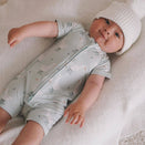 Blossom & Pear Short Sleeve Bamboo Growsuit - Puddle Duck