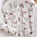 Blossom & Pear Short Sleeve Bamboo Growsuit - Puppy Picnic