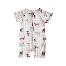 Blossom & Pear Short Sleeve Bamboo Growsuit - Puppy Picnic