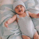 Blossom & Pear Singlet Mini Knit Romper - Powder Blue
