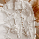 Blossom & Pear Ribbed Knit Romper - Milk