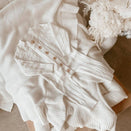 Blossom & Pear Ribbed Knit Romper - Milk