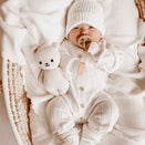 Blossom & Pear Ribbed Knit Romper - Milk