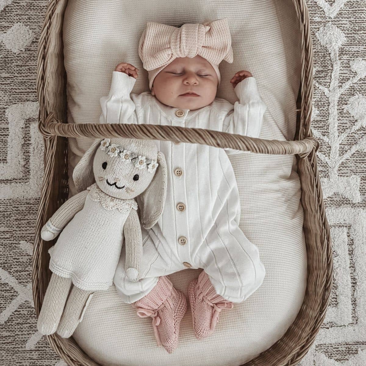 Blossom & Pear Ribbed Knit Romper - Milk