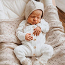 Blossom & Pear Ribbed Knit Romper - Milk