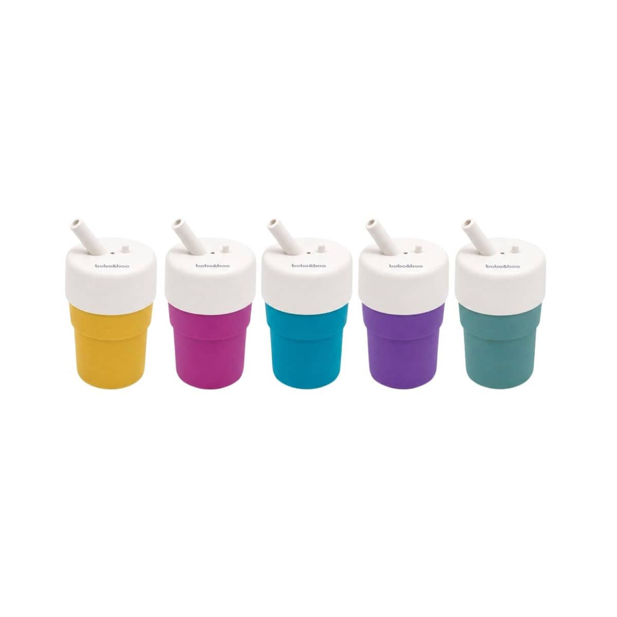 Bobo & Boo Universal Silicone Cup Lid - Sip and Straw