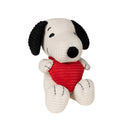Bon Ton Toys Snoopy ECO Corduroy Cream with Heart Plush Toy