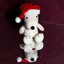 Bon Ton Toys Snoopy Sitting with Christmas Hat Plush Toy